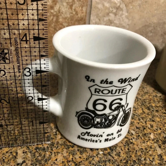 ROUTE 66 DINER STYLE MUG BIKER MUG - Picture 3 of 4